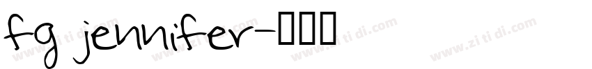 fg jennifer字体转换